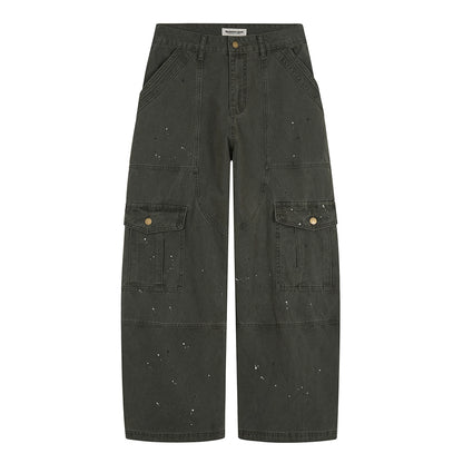 【Oneblue Shop】【NCLLW】マルチポケット タクティカル ワークパンツ / ワイドシルエット カーゴパンツ LS2602098