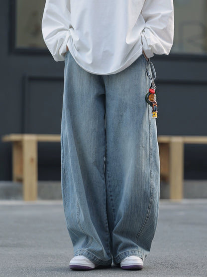 【Oneblue Shop】2025春秋/ゆったり/ストレートデニムパンツ /Straight Denim Pants Ls2412312