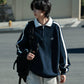【Oneblue Shop】トラックラインジップポロスウェット / Track Line Zip Polo Sweat LS2510023