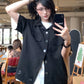 【Oneblue Shop】フラワーカットオープンシャツ / FLOWER CUT OPEN SHIRT NS67125