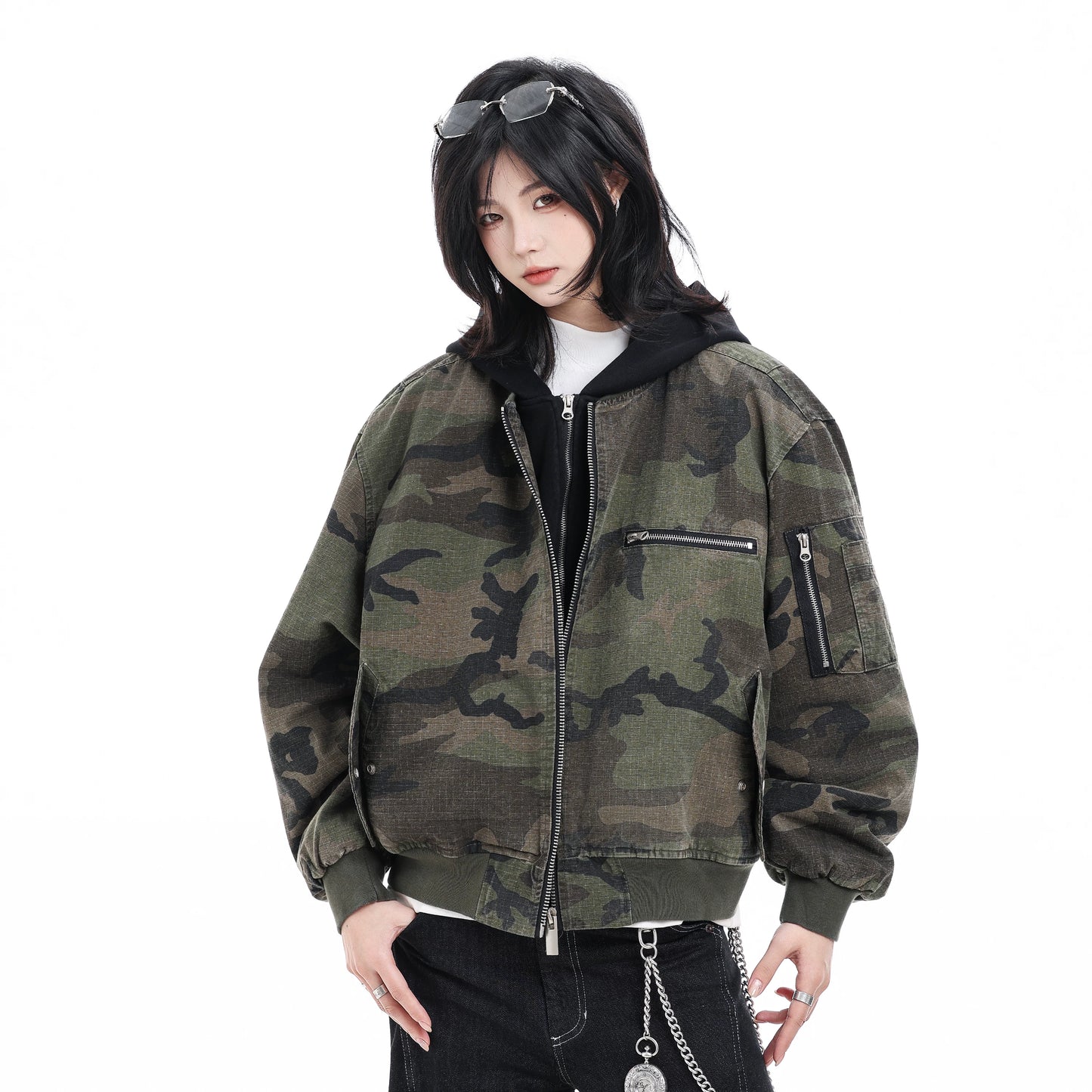 【Oneblue Shop】カモ リバーシブル フライト ジャケット / CAMO REVERSIBLE FLIGHT JACKET LS25122903