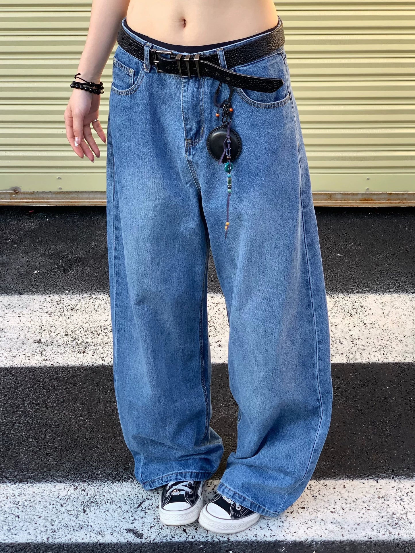 【Oneblue Shop】ルーズフィット バギーデニムパンツ / Loose Fit Baggy Denim Pants NS67121