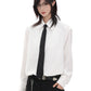【Oneblue Shop】ギャザーヘムシャツジャケット / Gather Hem Shirt Jacket LS202510021