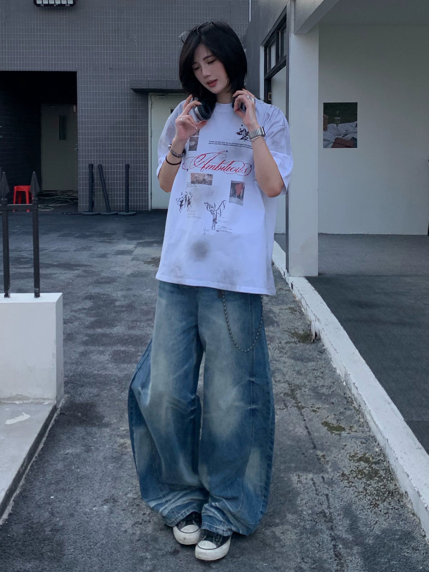 【Oneblue Shop】アンビシャス グラフィックTシャツ / Ambitious Graphic Tee NS67128