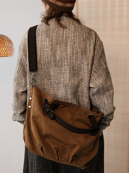 【Oneblue Shop】キャンバス 大容量 通勤 トートバッグ 241820 Large Capacity Canvas Commuter Tote Bag