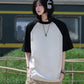 【Oneblue Shop】ラグランコントラスト Tシャツ / Raglan Contrast T-Shirt LS2604091