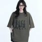 【Oneblue Shop】ブラック 半袖 クルーネック Tシャツ（4Color）241910
