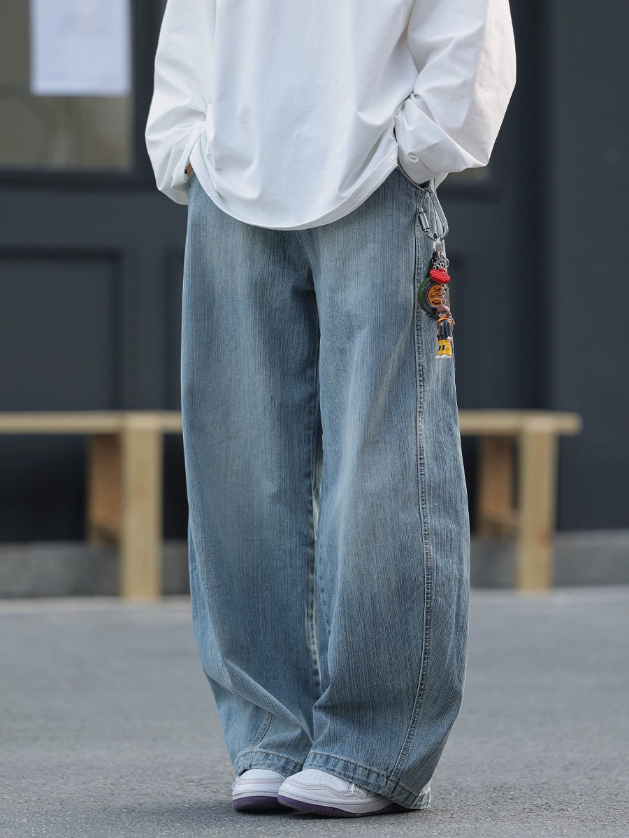 【Oneblue Shop】2025春秋/ゆったり/ストレートデニムパンツ /Straight Denim Pants Ls2412312