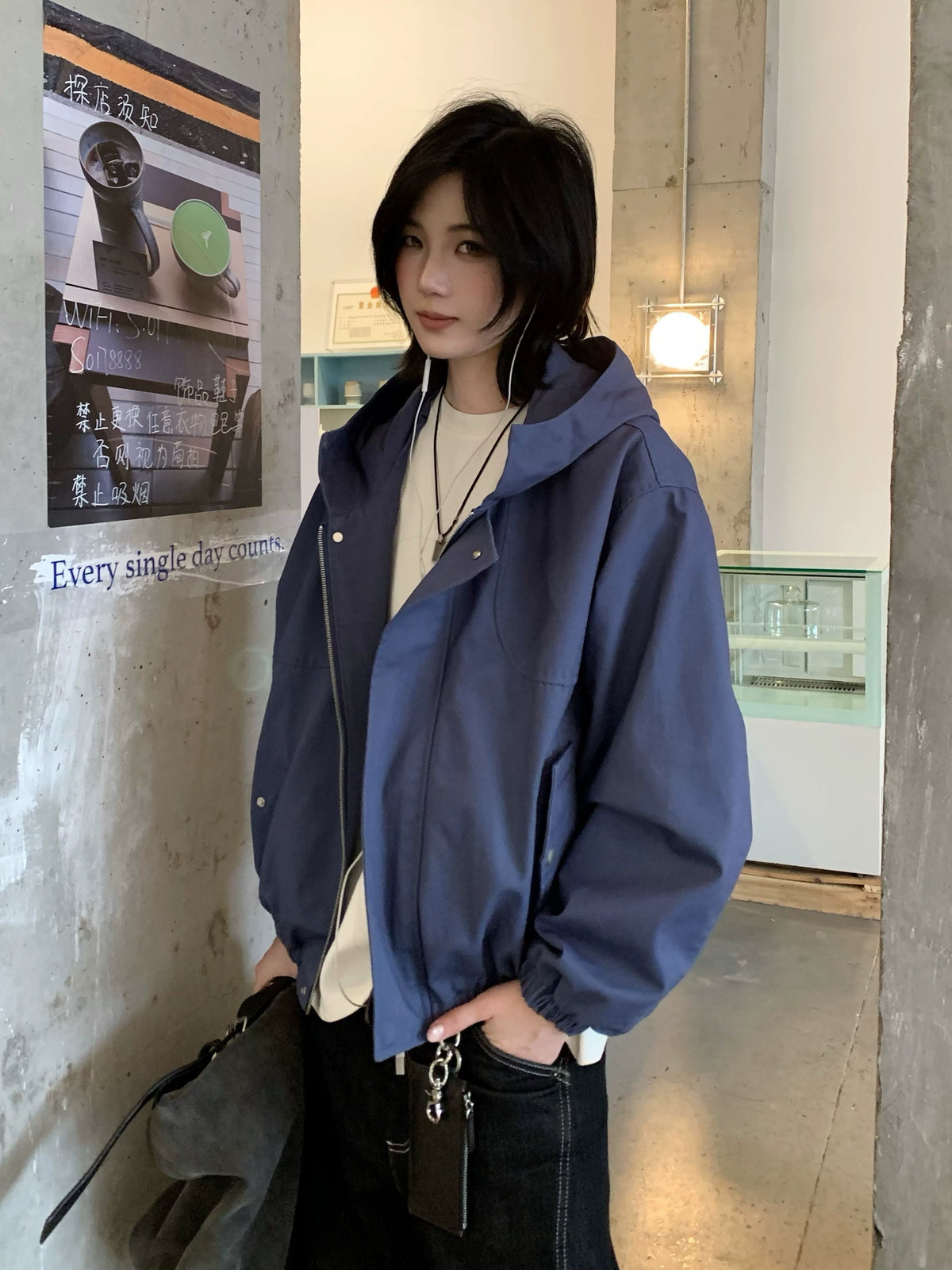 【Oneblue Shop】ショートフードジャケット / SHORT HOODED JACKET 269803