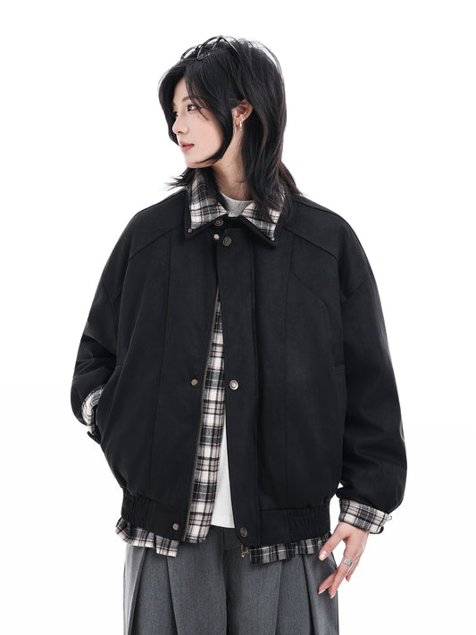 【Oneblue Shop】チェックライニング ダウンジャケット / CHECK LINING DOWN JACKET  LS26010303