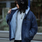 【Oneblue Shop】ボアライニングデニムフーデッドジャケット / Boa-Lined Denim Hooded Jacket LS2601168