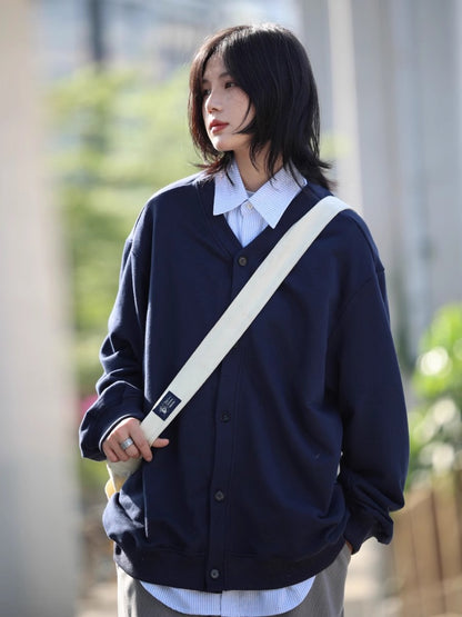 【Oneblue Shop】ツーピースウールニットカーディガン LS2311091