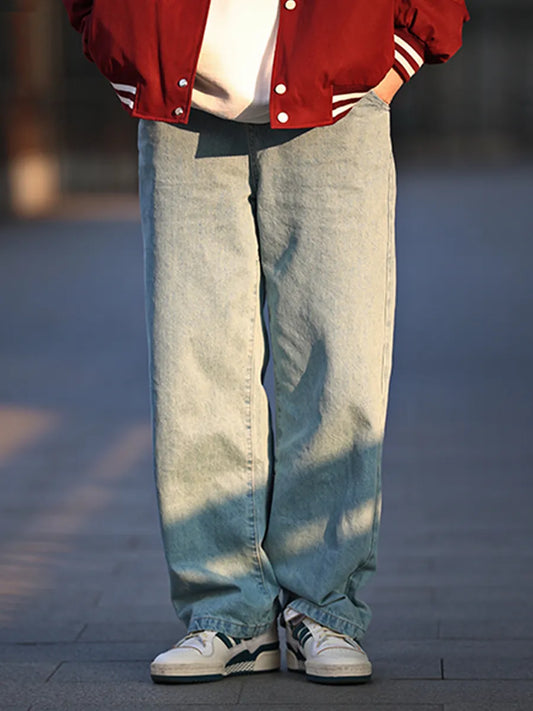 [Oneblue Shop] Spring/Summer 2023 New Loose Slacks Straight Jeans Long Pants