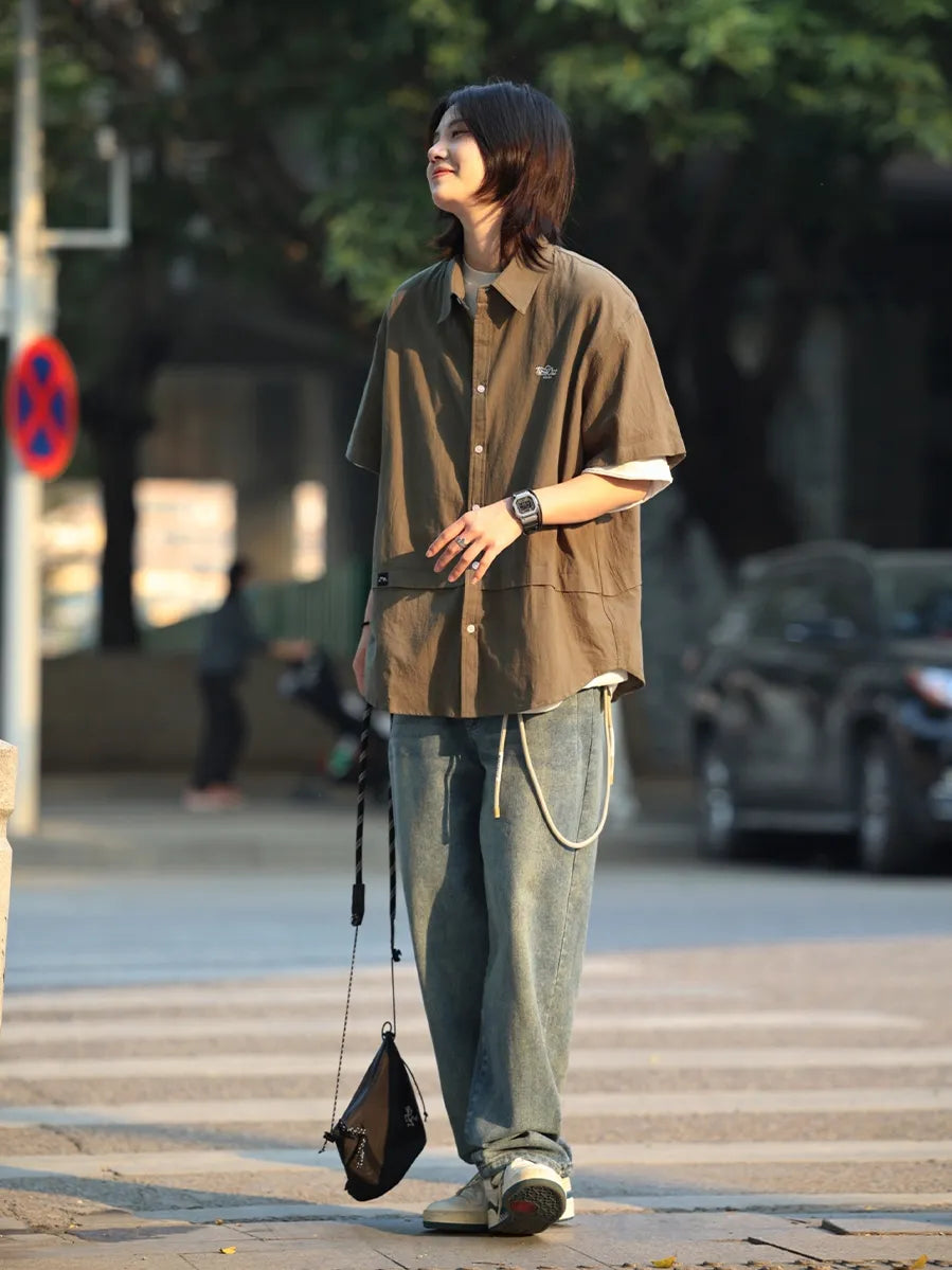 Oneblue Shop/Wide Silhouette Cargo Shorts LS0315005