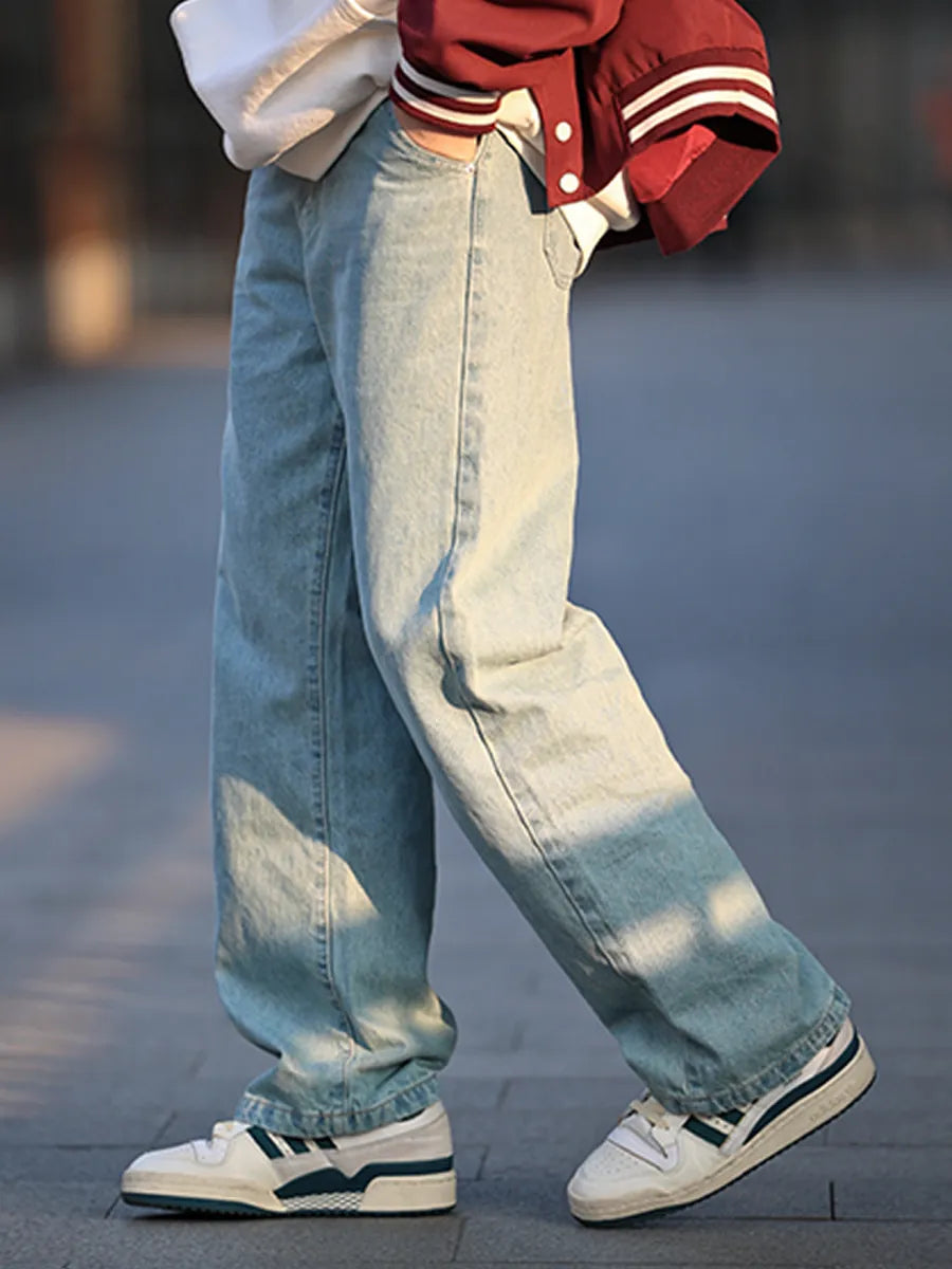 [Oneblue Shop] Spring/Summer 2023 New Loose Slacks Straight Jeans Long Pants