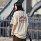 【Oneblue Shop】tシャツ 半袖 レトロな半袖重量感のあるTシャツls02930