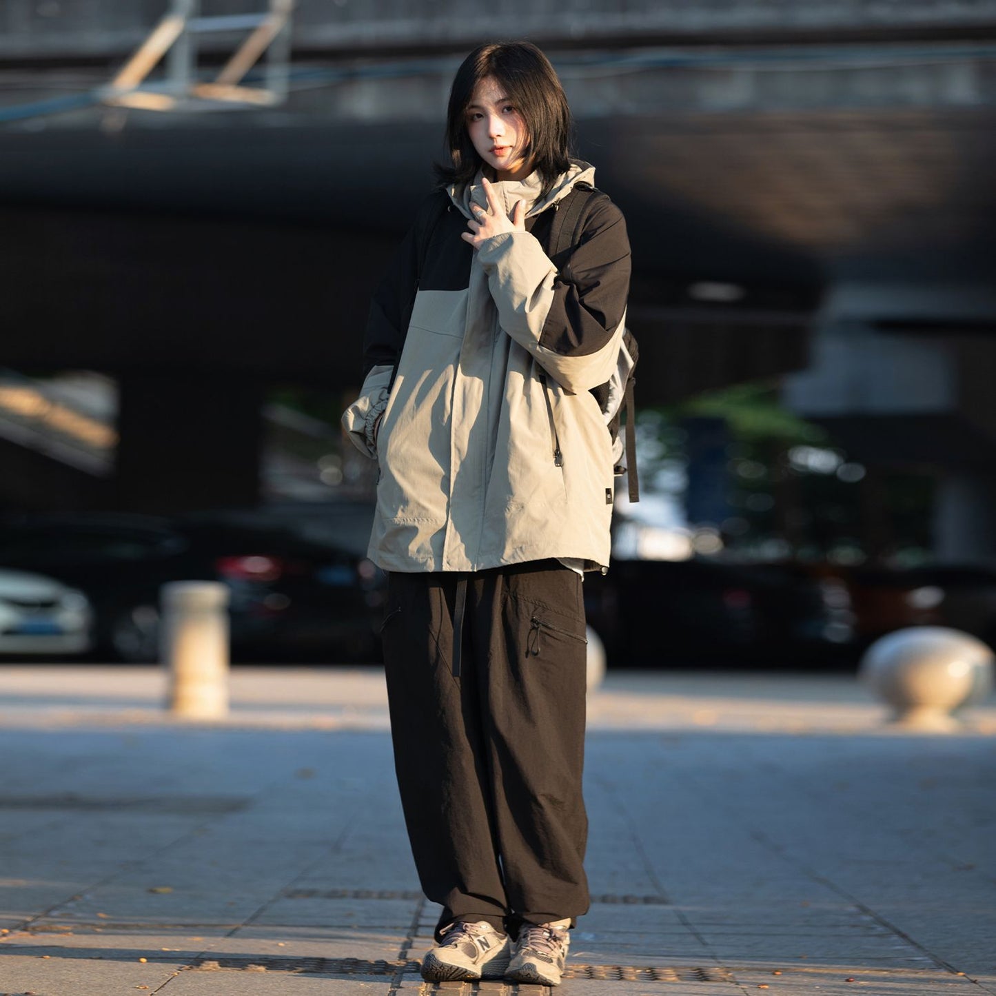 [Oneblue Shop] 2 in 1 Jacket Parka Jacket Two Piece ls100501 [2 pieces including inner]