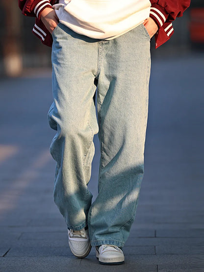[Oneblue Shop] Spring/Summer 2023 New Loose Slacks Straight Jeans Long Pants