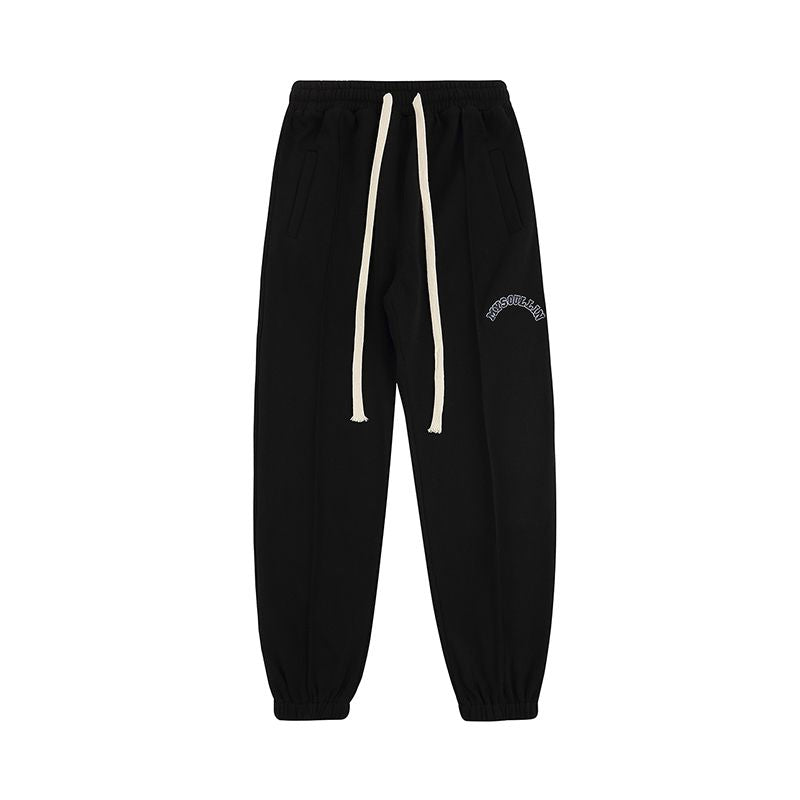 [Oneblue Shop] Sweatpants Straight Fleece Loose Fall Winter LS112302