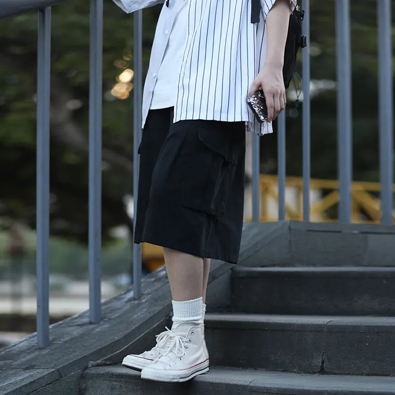 Oneblue Shop/Wide Silhouette Cargo Shorts Ls83993