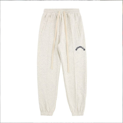 [Oneblue Shop] Sweatpants Straight Fleece Loose Fall Winter LS112302