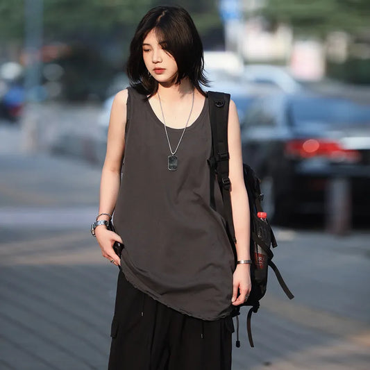 [ONEBLUE Shop] Tank top / All 3 colors oversize Unisex Overseas trend